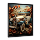 1930s Vintage Car Nostalgia Collage - Car Vintage Canvas Wall Art