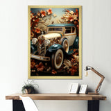1930s Vintage Car Nostalgia Collage - Car Vintage Canvas Wall Art