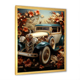 1930s Vintage Car Nostalgia Collage - Car Vintage Canvas Wall Art