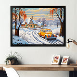 Car Charm In Winter - Car/Van Canvas Wall Art