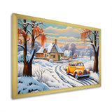 Car Charm In Winter - Car/Van Canvas Wall Art