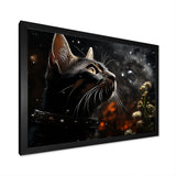 Abyssinian Adventure Black Cat - Cat Living Room Wall Art