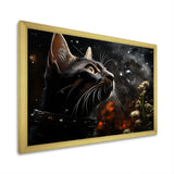 Abyssinian Adventure Black Cat - Cat Living Room Wall Art