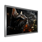 Abyssinian Adventure Black Cat - Cat Living Room Wall Art