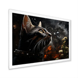 Abyssinian Adventure Black Cat - Cat Living Room Wall Art