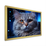 Blue British Shorthair Majesty Cat - Cat Framed Canvas Art