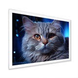 Blue British Shorthair Majesty Cat - Cat Framed Canvas Art