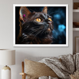 Burmese Beauty Black Cat - Cat Large Canvas Wall Art