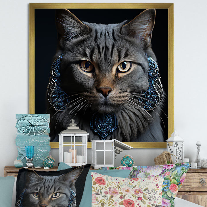 Chartreux Cat Portrait - Cat Living Room Wall Art