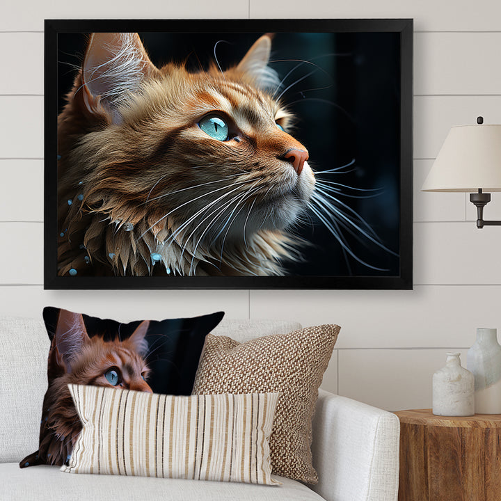 Chartreux Contemplation Cat Eyes - Cat Canvas Wall Art