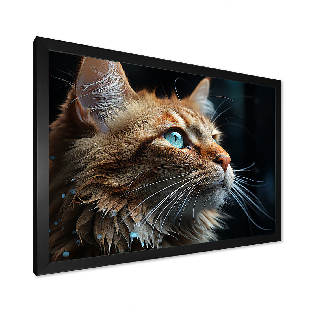 Chartreux Contemplation Cat Eyes - Cat Canvas Wall Art