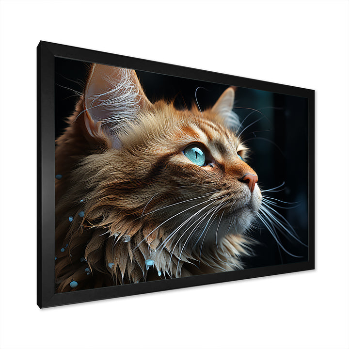 Chartreux Contemplation Cat Eyes - Cat Canvas Wall Art