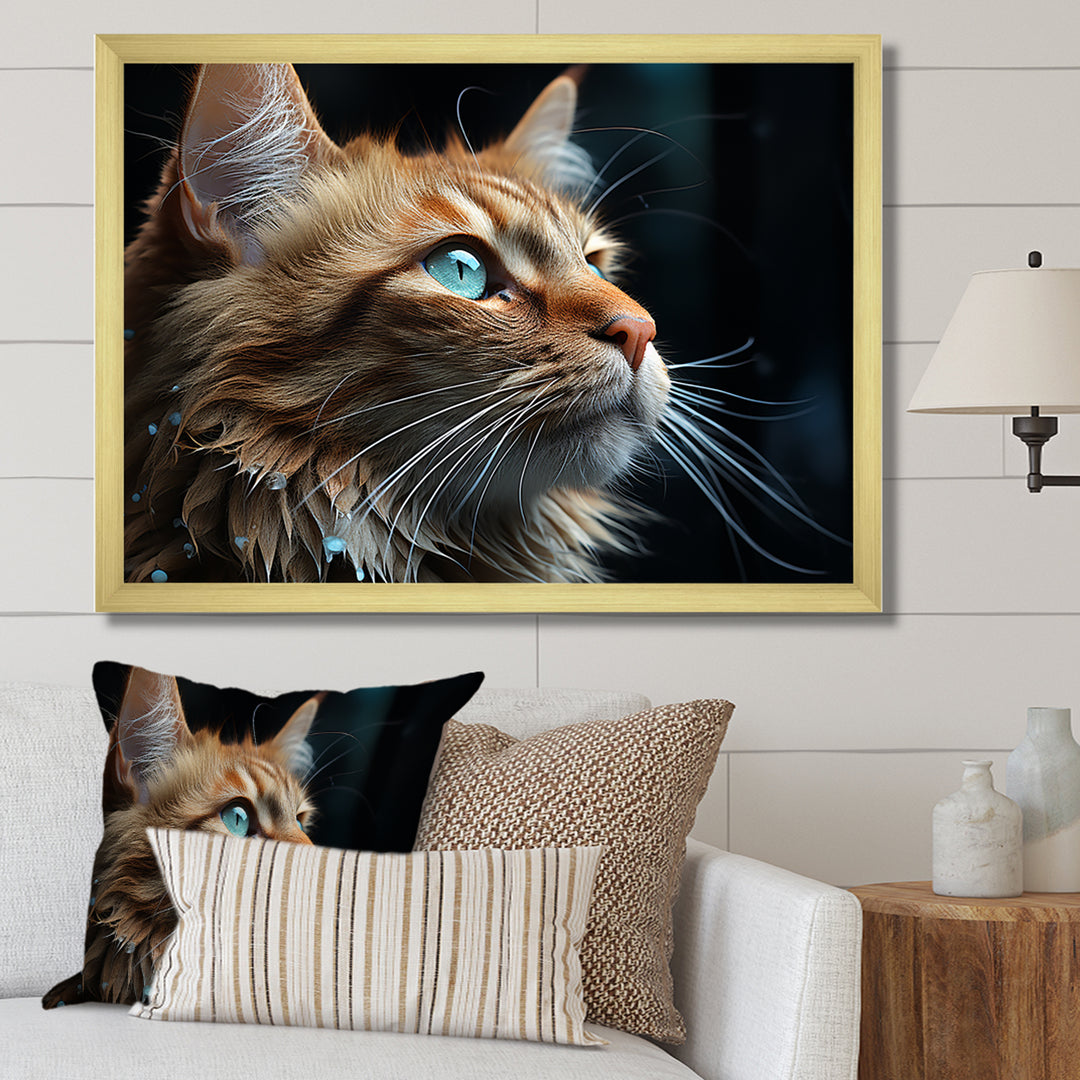 Chartreux Contemplation Cat Eyes - Cat Canvas Wall Art