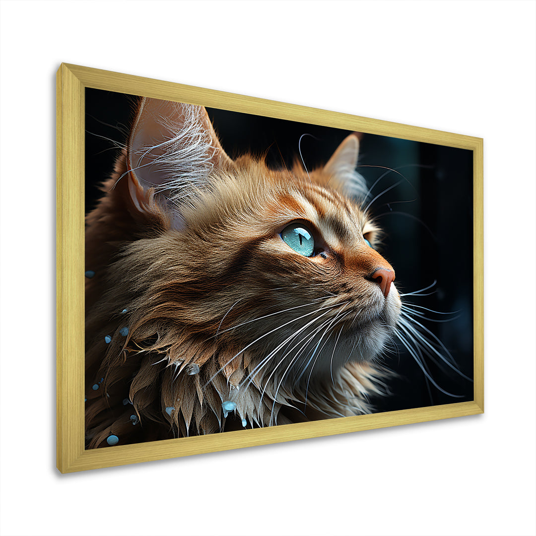 Chartreux Contemplation Cat Eyes - Cat Canvas Wall Art