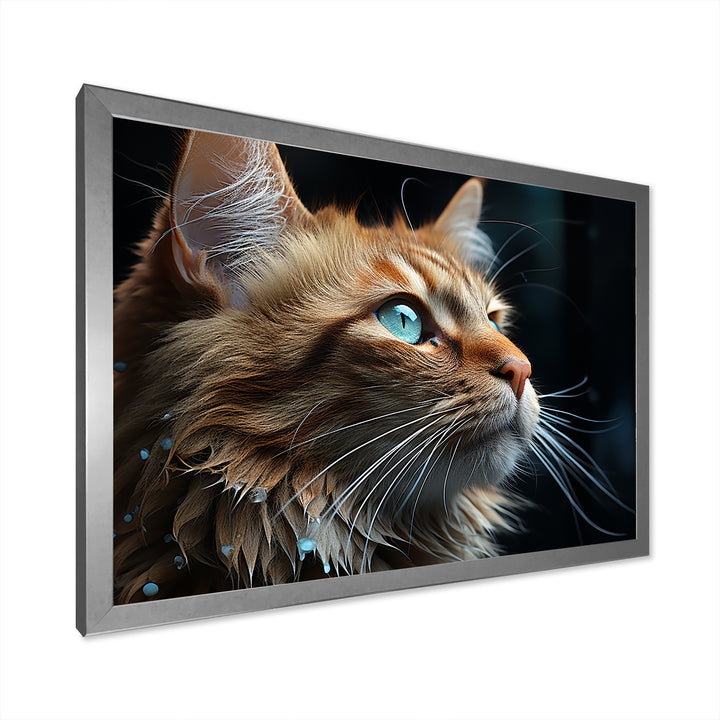 Chartreux Contemplation Cat Eyes - Cat Canvas Wall Art