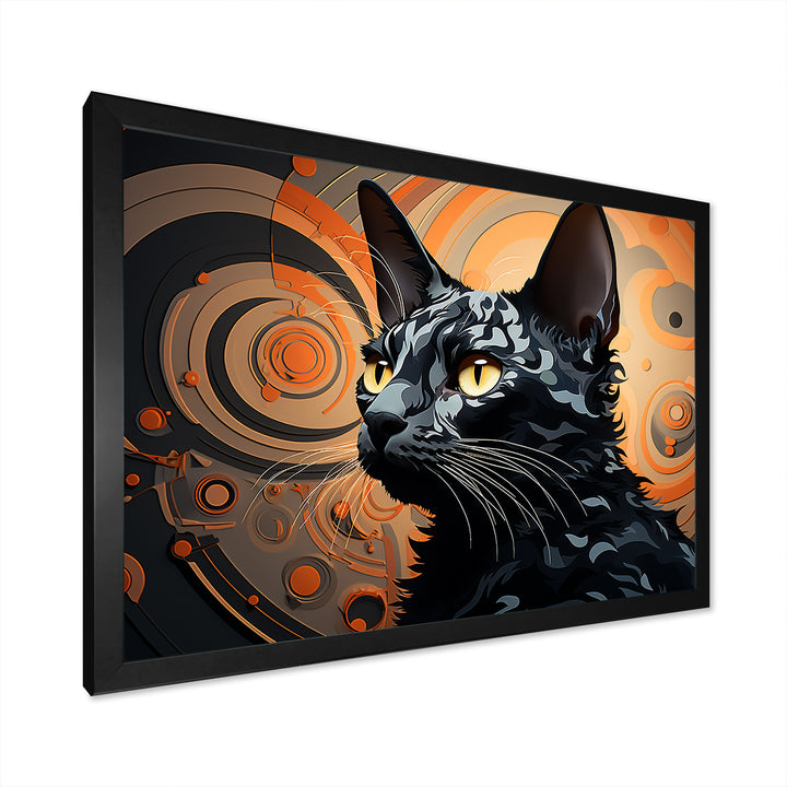 Cornish Rex Curves Cat - Cat Wall Decor