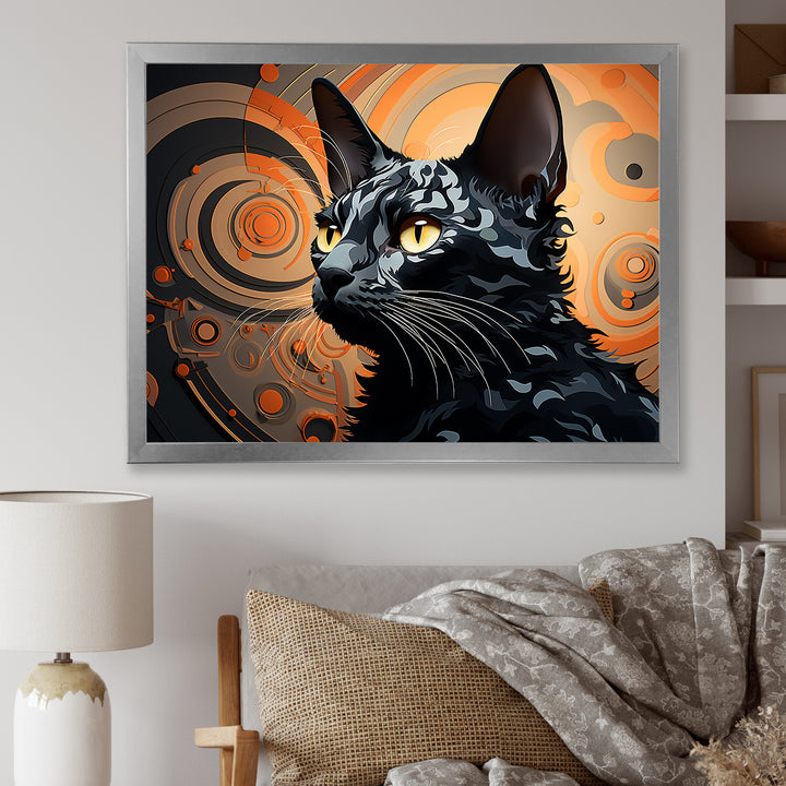 Cornish Rex Curves Cat - Cat Wall Decor
