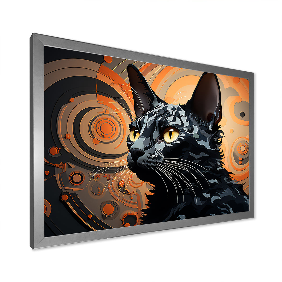 Cornish Rex Curves Cat - Cat Wall Decor