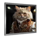Elegance Cat Dressed In Suit - Beige Cat Wall Art