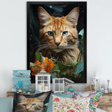 Havana Brown Mystique Cat - Beige Cat Wall Art