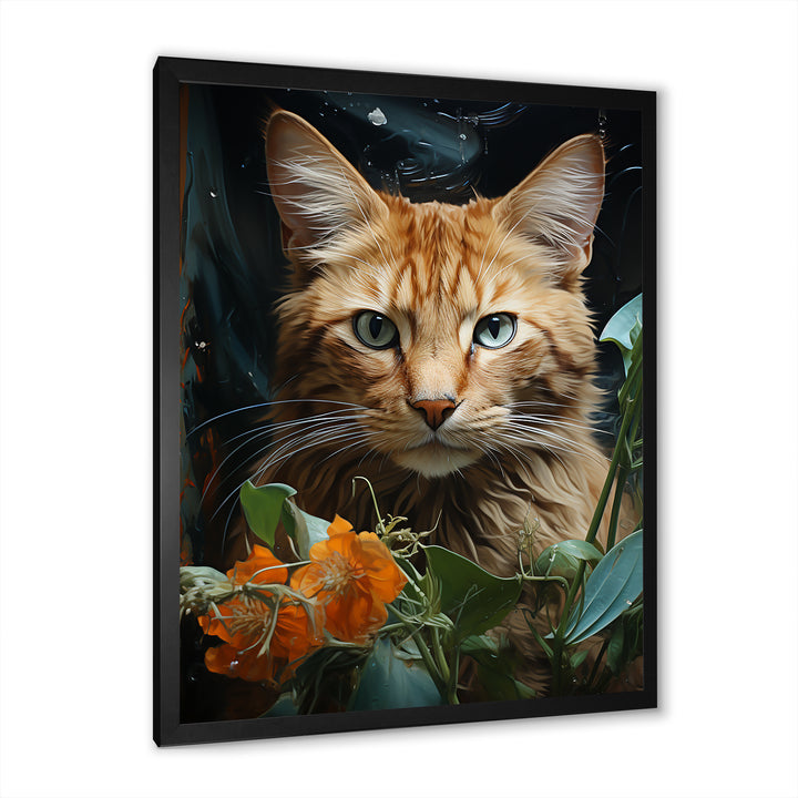 Havana Brown Mystique Cat - Beige Cat Wall Art