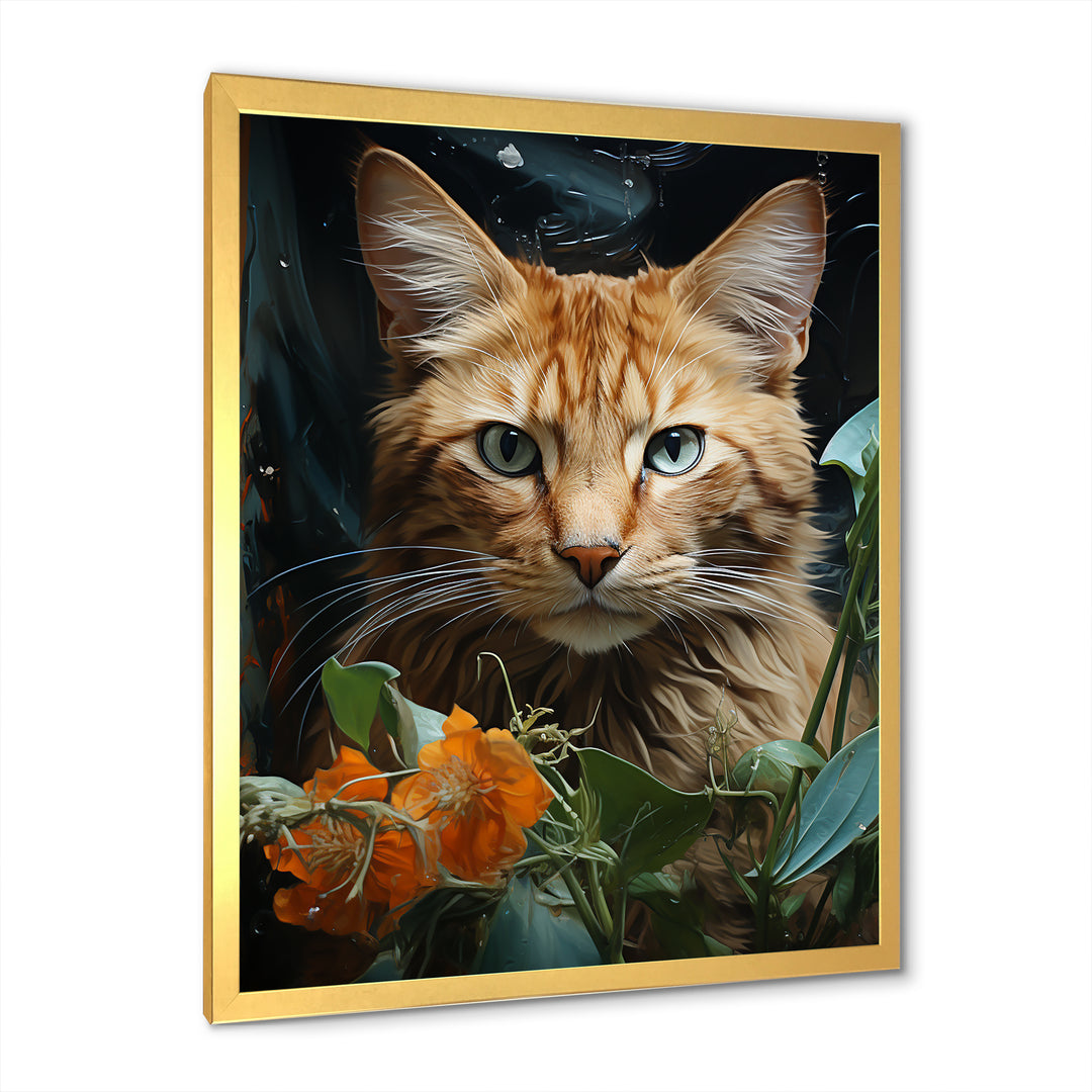Havana Brown Mystique Cat - Beige Cat Wall Art