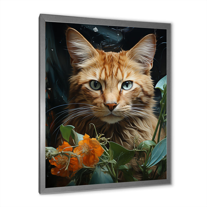 Havana Brown Mystique Cat - Beige Cat Wall Art