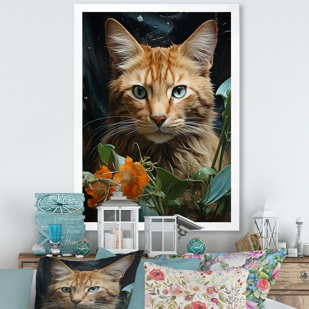 Havana Brown Mystique Cat - Beige Cat Wall Art