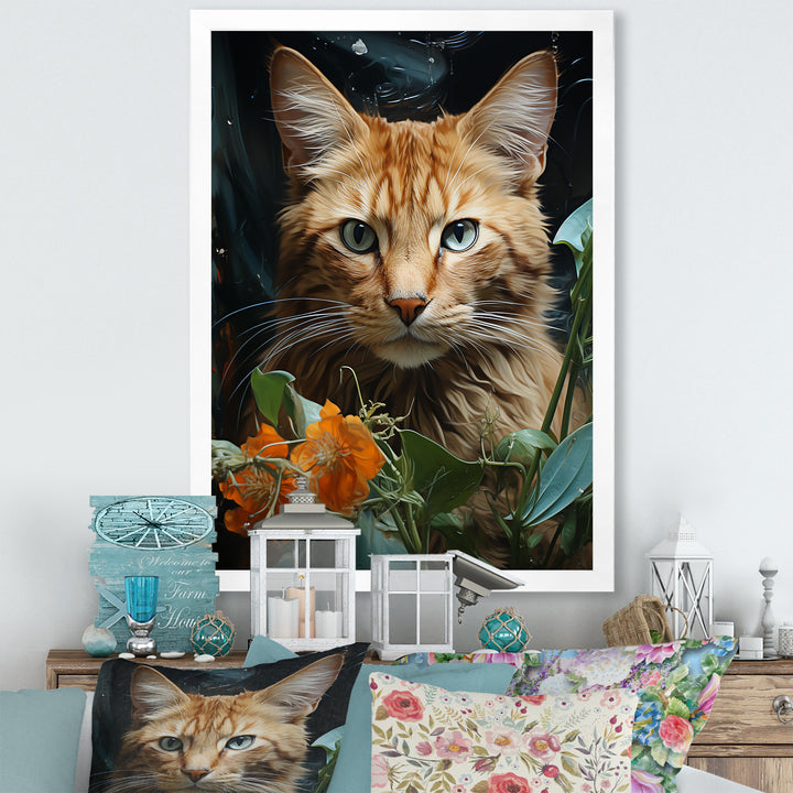 Havana Brown Mystique Cat - Beige Cat Wall Art