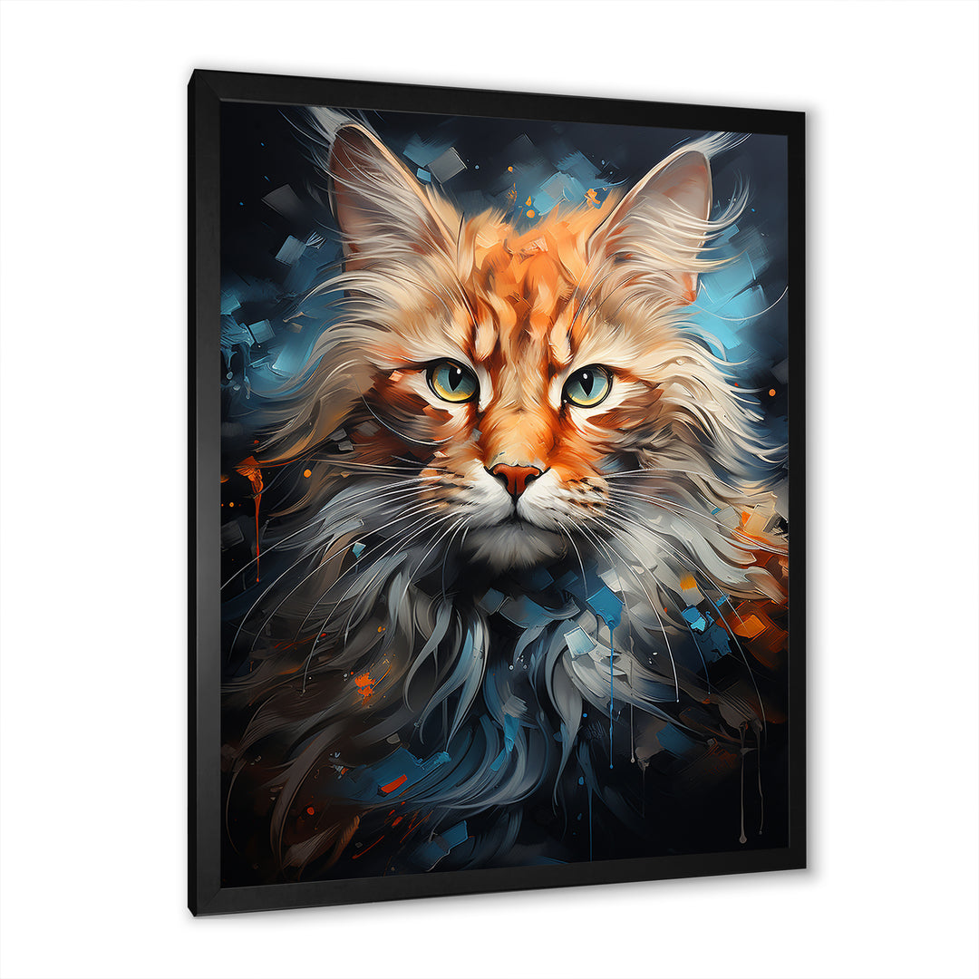 Maine Coon Majesty Cat - Cat Large Canvas Wall Art