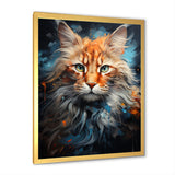 Maine Coon Majesty Cat - Cat Large Canvas Wall Art