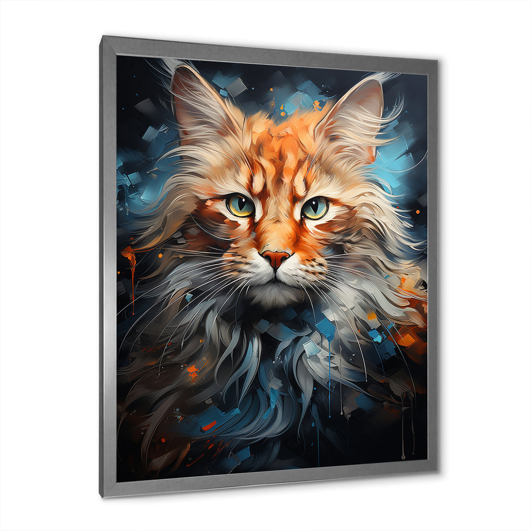 Maine Coon Majesty Cat - Cat Large Canvas Wall Art