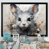 Minimalism Mice In Abstract Portrait - Mouse Canvas Wall Art
