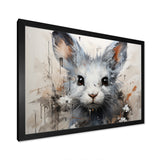 Minimalism Mice In Abstract Portrait - Mouse Canvas Wall Art