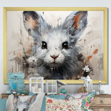 Minimalism Mice In Abstract Portrait - Mouse Canvas Wall Art