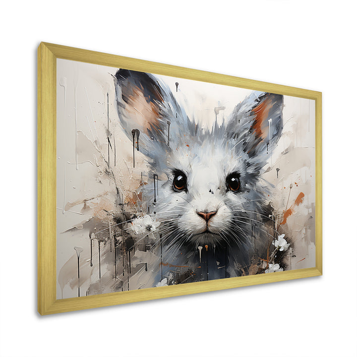 Minimalism Mice In Abstract Portrait - Mouse Canvas Wall Art