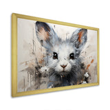 Minimalism Mice In Abstract Portrait - Mouse Canvas Wall Art