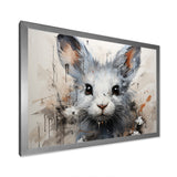 Minimalism Mice In Abstract Portrait - Mouse Canvas Wall Art