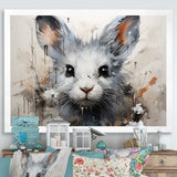 Minimalism Mice In Abstract Portrait - Mouse Canvas Wall Art