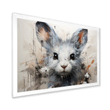Minimalism Mice In Abstract Portrait - Mouse Canvas Wall Art