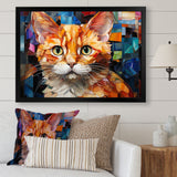 Abstract Munchkin Marvel Cat Portrait - Cat Wall Decor