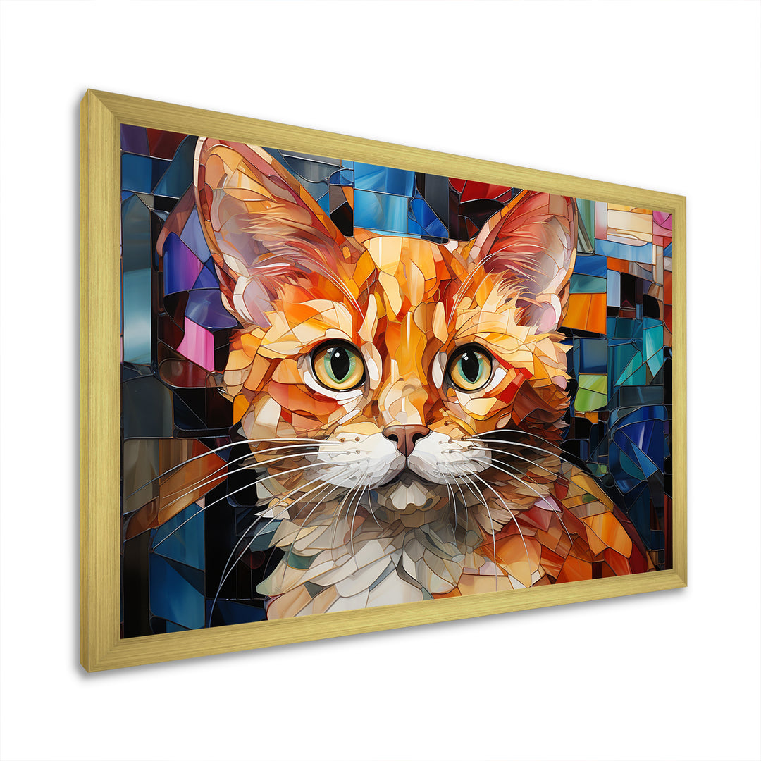 Abstract Munchkin Marvel Cat Portrait - Cat Wall Decor