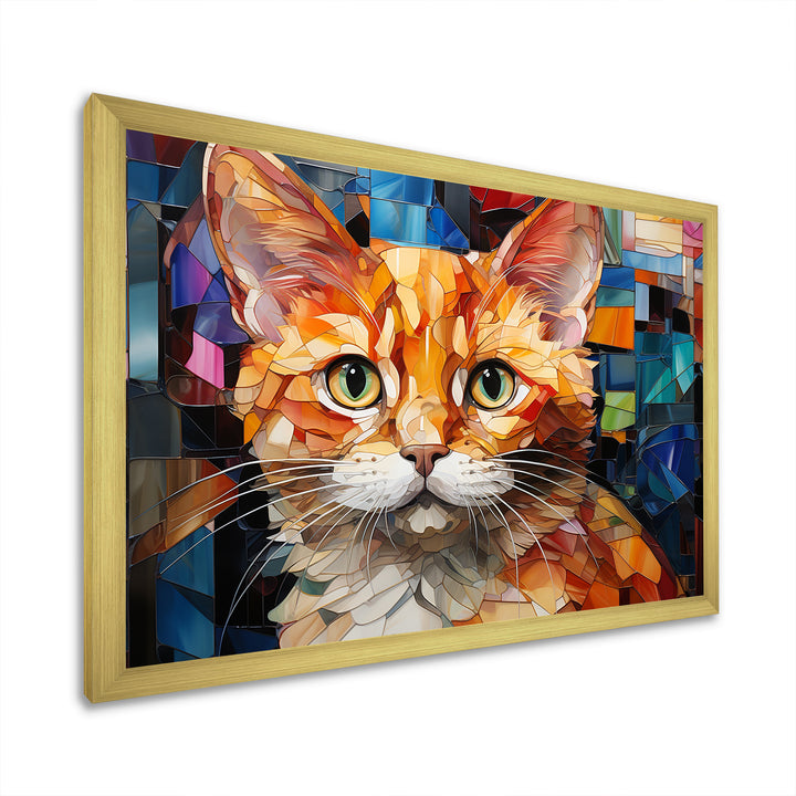 Abstract Munchkin Marvel Cat Portrait - Cat Wall Decor