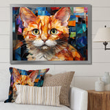 Abstract Munchkin Marvel Cat Portrait - Cat Wall Decor