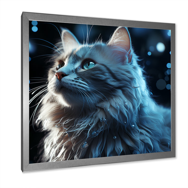 Nebelung Cat Nightfall Portrait - Cat Wall Art Prints