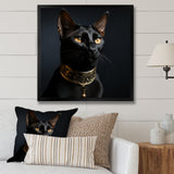 Oriental Opulence Cat Portrait - Cat Framed Canvas Art