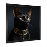 Oriental Opulence Cat Portrait - Cat Framed Canvas Art
