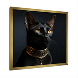 Oriental Opulence Cat Portrait - Cat Framed Canvas Art
