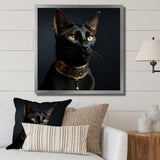 Oriental Opulence Cat Portrait - Cat Framed Canvas Art