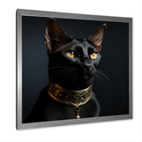 Oriental Opulence Cat Portrait - Cat Framed Canvas Art